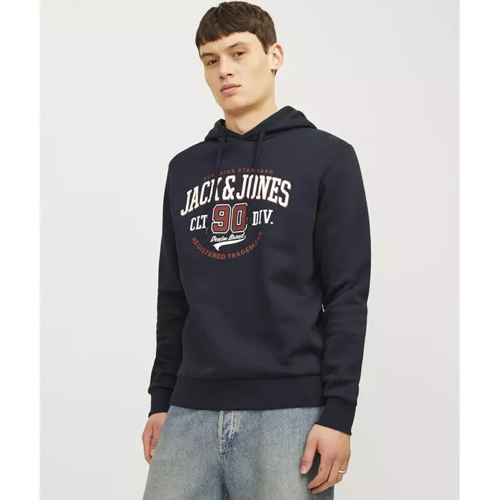 Jack & Jones JJELOGO Hættetrøje, Dark navy, large image number 1