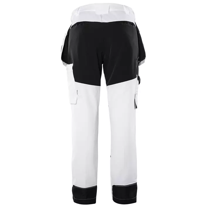 Fristads craftsman trousers full stretch 2760 LWS, White/Black, large image number 3