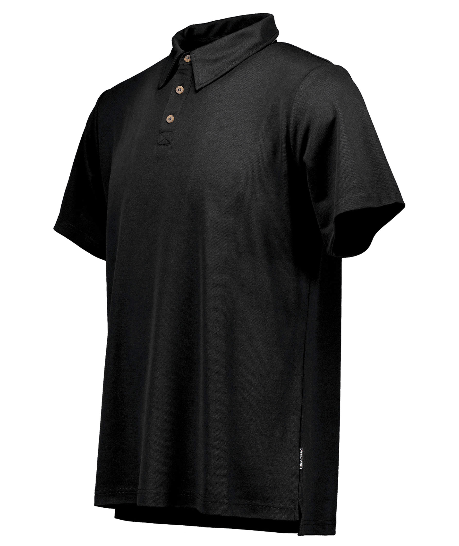 Pitch Stone Tech Wool polo shirt, Black, large image number 2