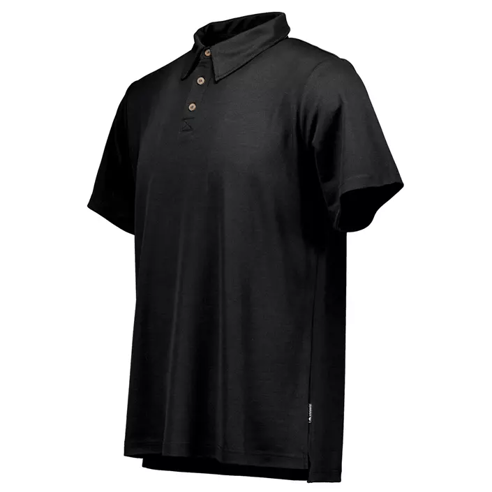 Pitch Stone Tech Wool polo T-shirt, Black, large image number 2