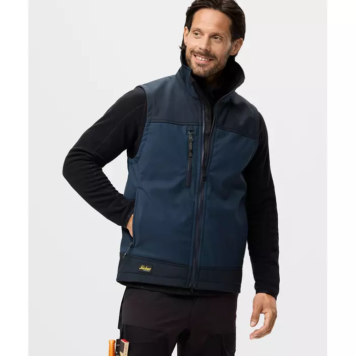 Snickers AllroundWork softshellväst 4506, Navy/Dark Navy, large image number 1