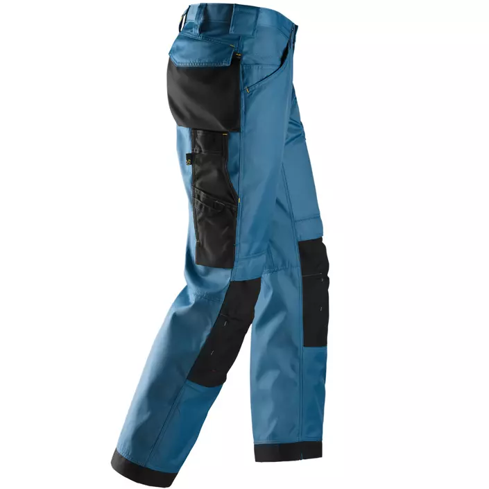 Snickers work trousers DuraTwill 3312, Ocean Blue/Black, large image number 3