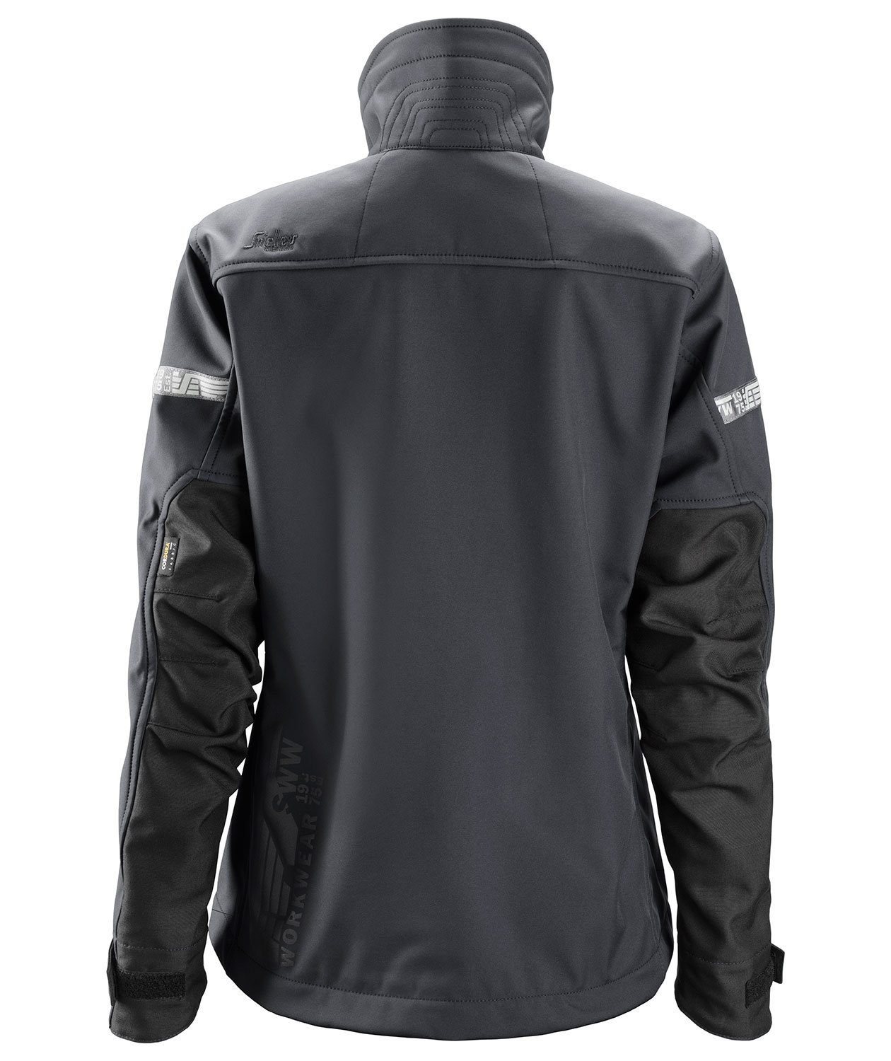 Snickers AllroundWork softshelljacka 1207 dam, St&aring;lgr&aring;/Svart