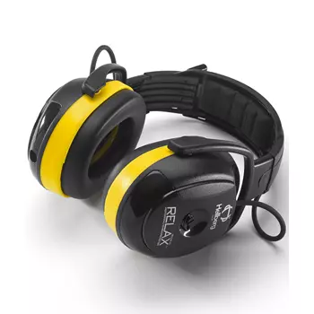 Hellberg Secure RELAX ear defenders with FM radio, Black/Yellow