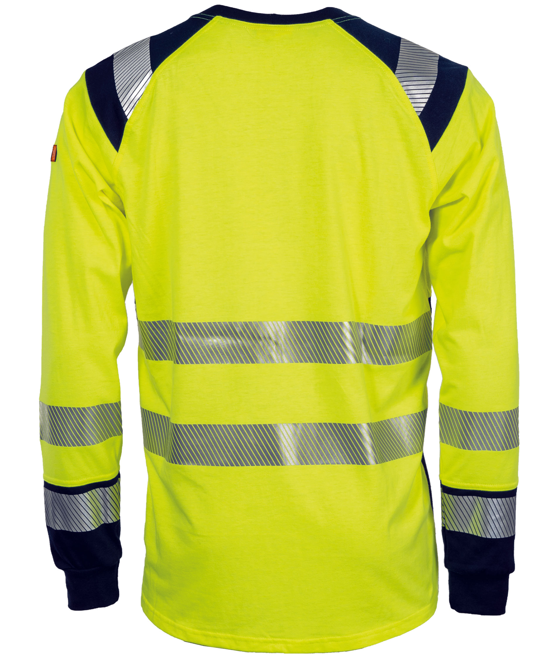 Tranemo FR lang&aelig;rmet T-shirt, Hi-Vis gul/marine