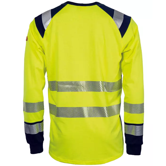 Tranemo FR langermet T-skjorte, Hi-Vis gul/marineblå, large image number 1