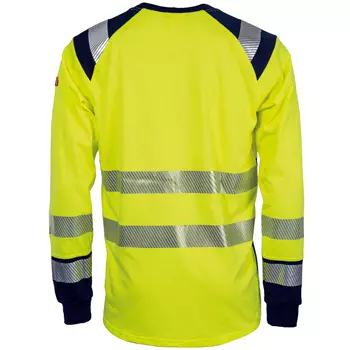 Tranemo FR långärmad T-shirt, Varsel yellow/marinblå