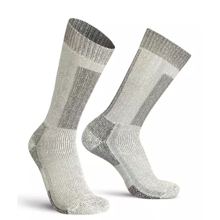 Worik Merino Heavy socks with merino wool, Light grey mottled, large image number 0