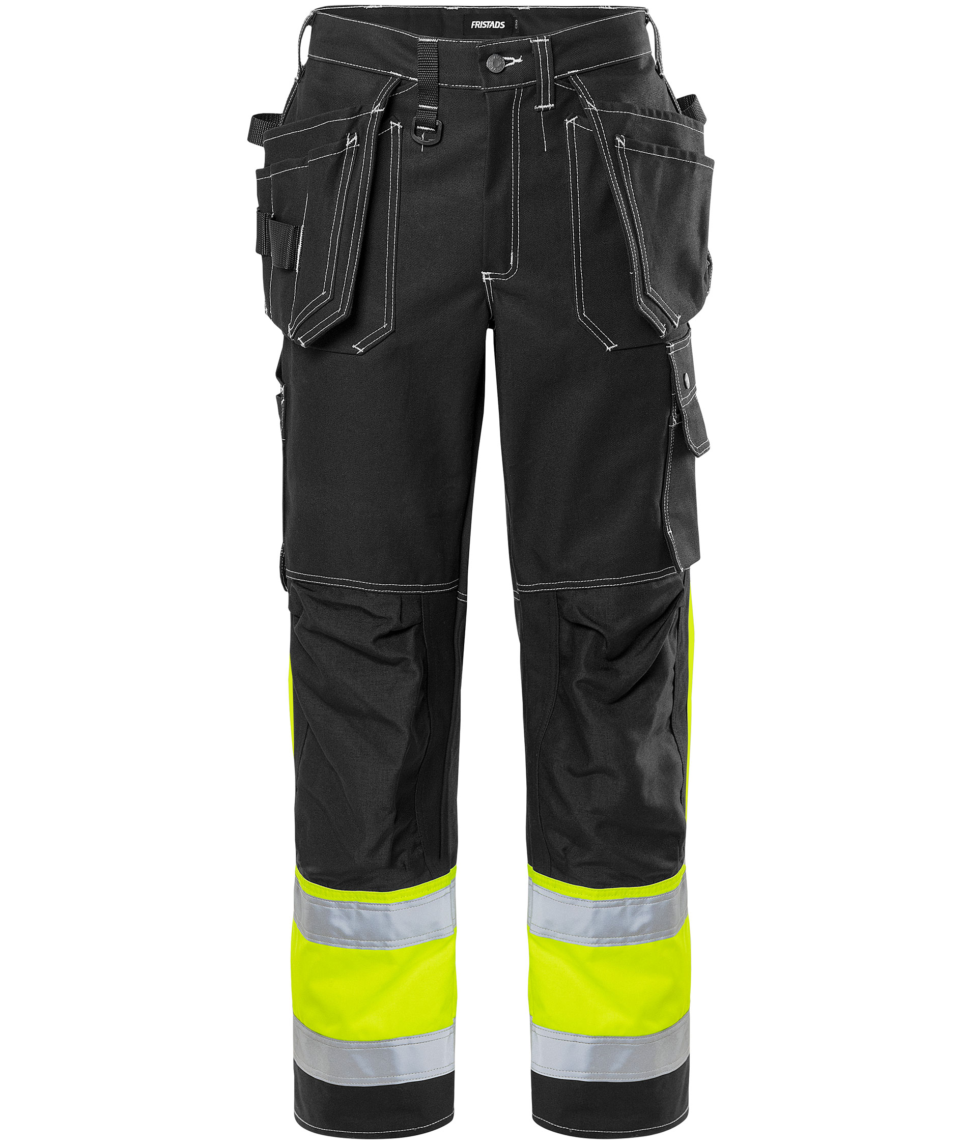 Fristads craftsman trousers 247, Black/Yellow, Black/Yellow, swatch