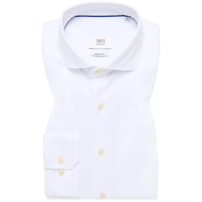 Eterna Soft Tailoring Jersey Modern fit skjorte, White , large image number 4