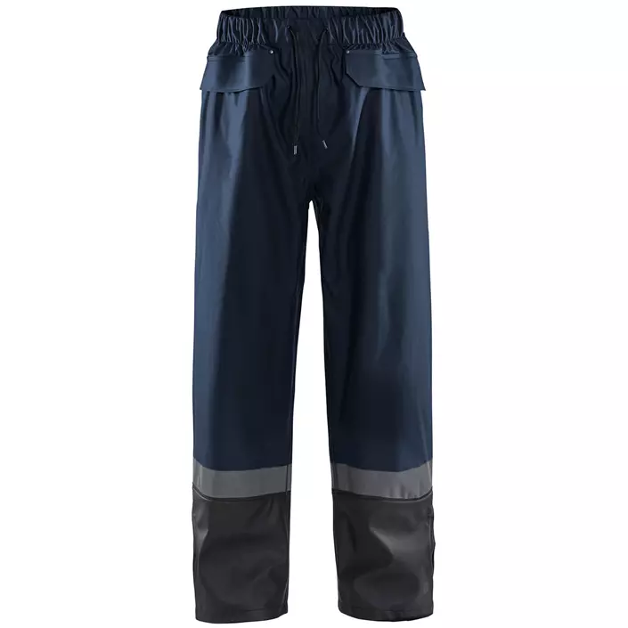 Blåkläder Hi-Vis rain trousers Level 2, Dark Marine/Black, large image number 0