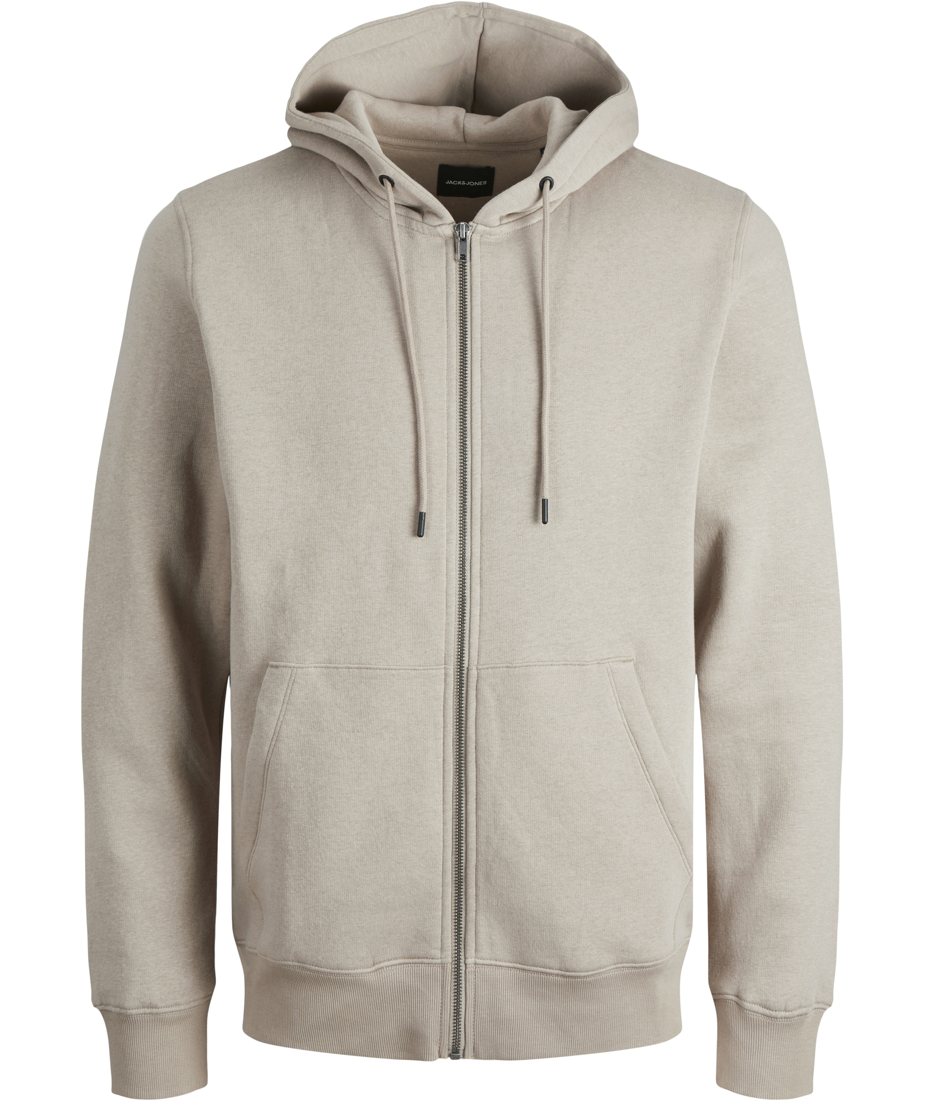 Jack & Jones JJEBRADLEY hoodie with zipper, Moonbeam, Moonbeam, swatch