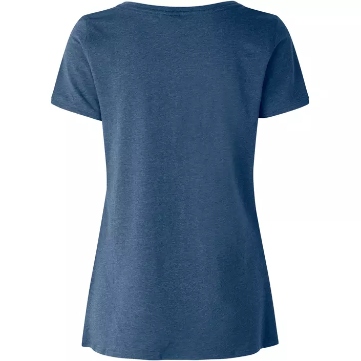 ID dame O-hals T-shirt, Blå Melange, large image number 1