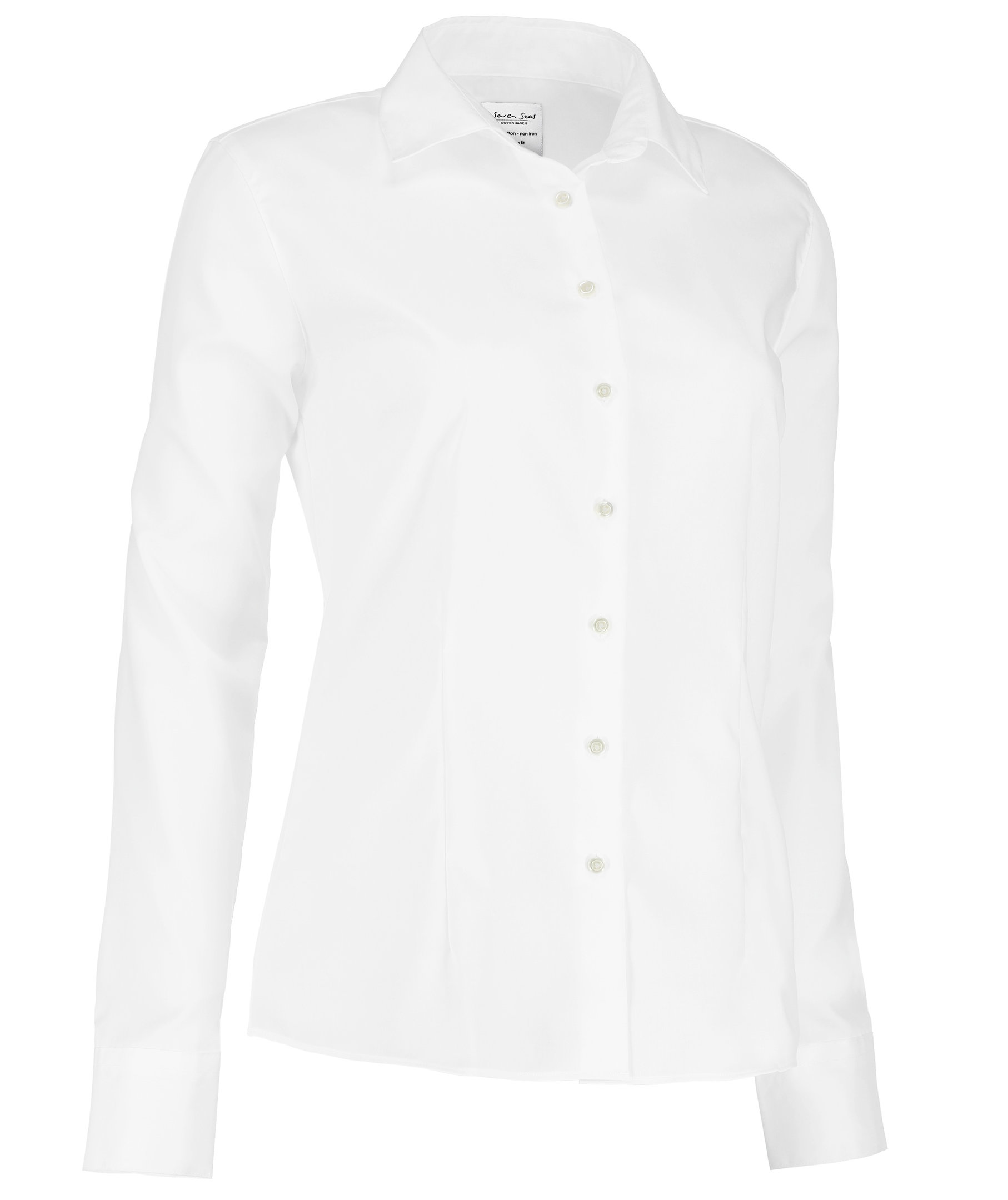 Seven Seas Fine Twill women's modern fit shirt, White, large image number 2