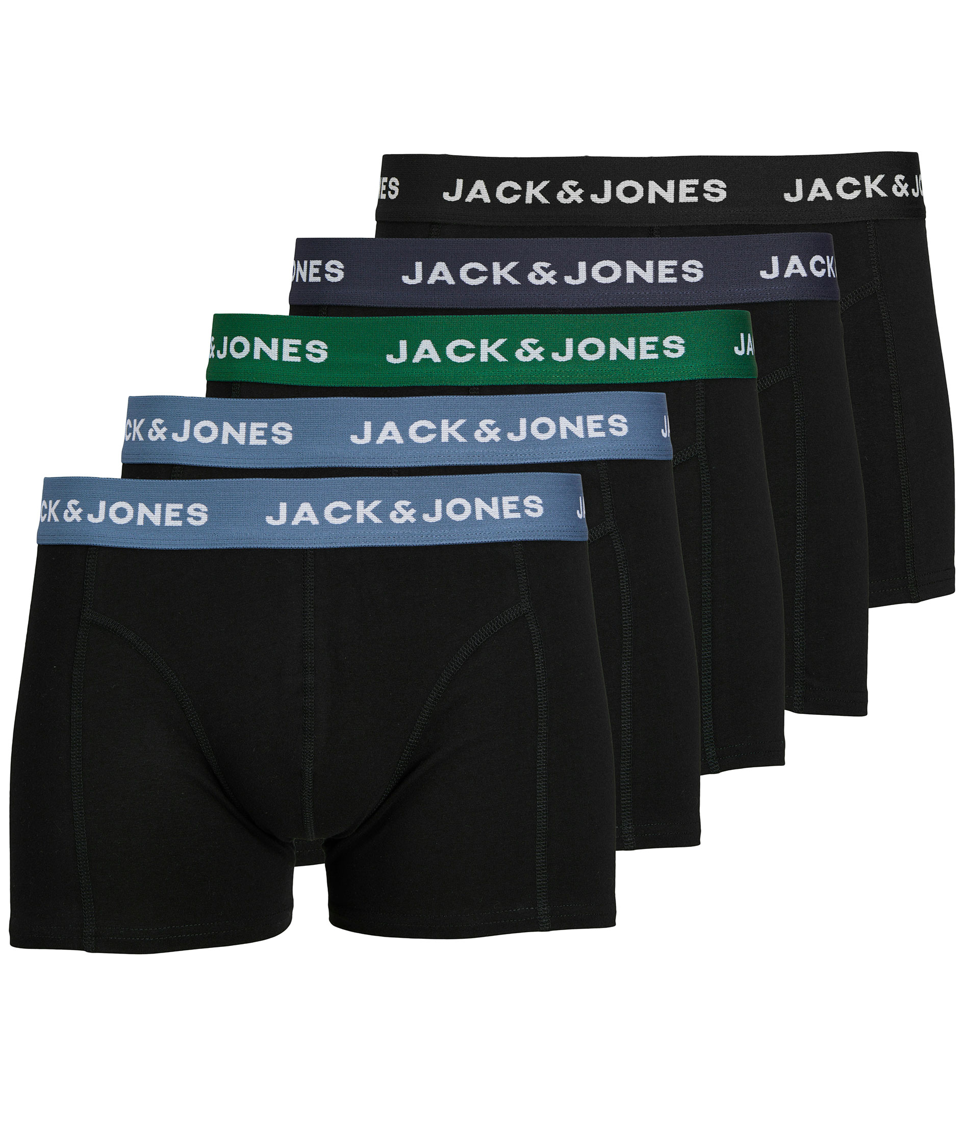 Jack Jones JACSOLID 5 pack boxershorts Black Blue