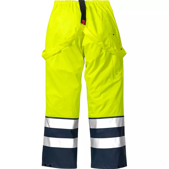 Fristads rain trousers 2625, Hi-vis Yellow/Marine, large image number 1