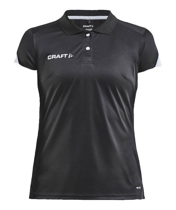Craft Pro Control Impact dame polo T-shirt, Black/white, Black/white, swatch