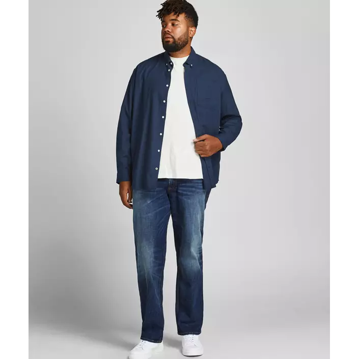 Jack & Jones JJEOXFORD Plus Size Regular Fit skjorte, Navy Blazer, large image number 5