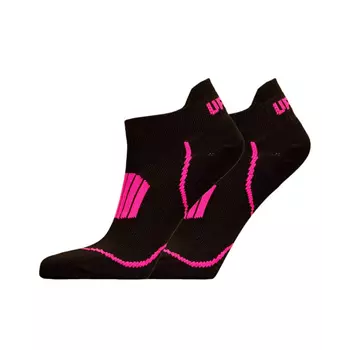 UphillSport Front Low running socks, Black/Pink