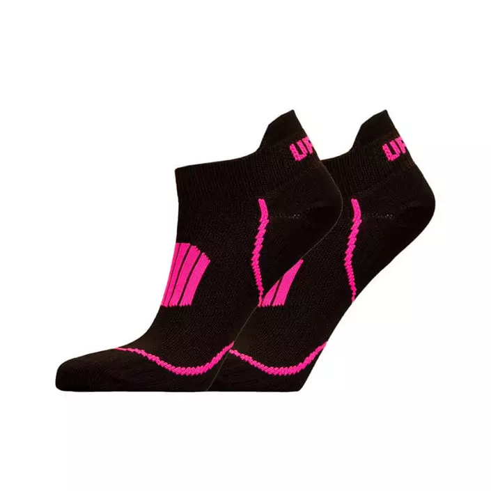 UphillSport Front Low running socks, Black/Pink, large image number 0