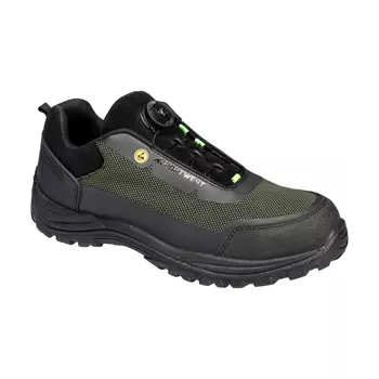 Portwest Girder Composite Low safety shoes S3S, Black/Green
