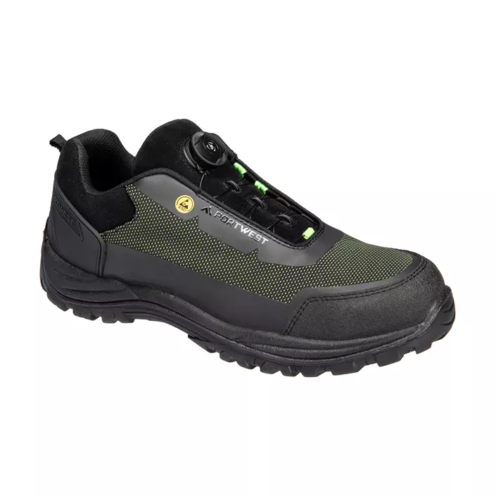 Portwest Girder Composite Low safety shoes S3S, Black/Green, large image number 0