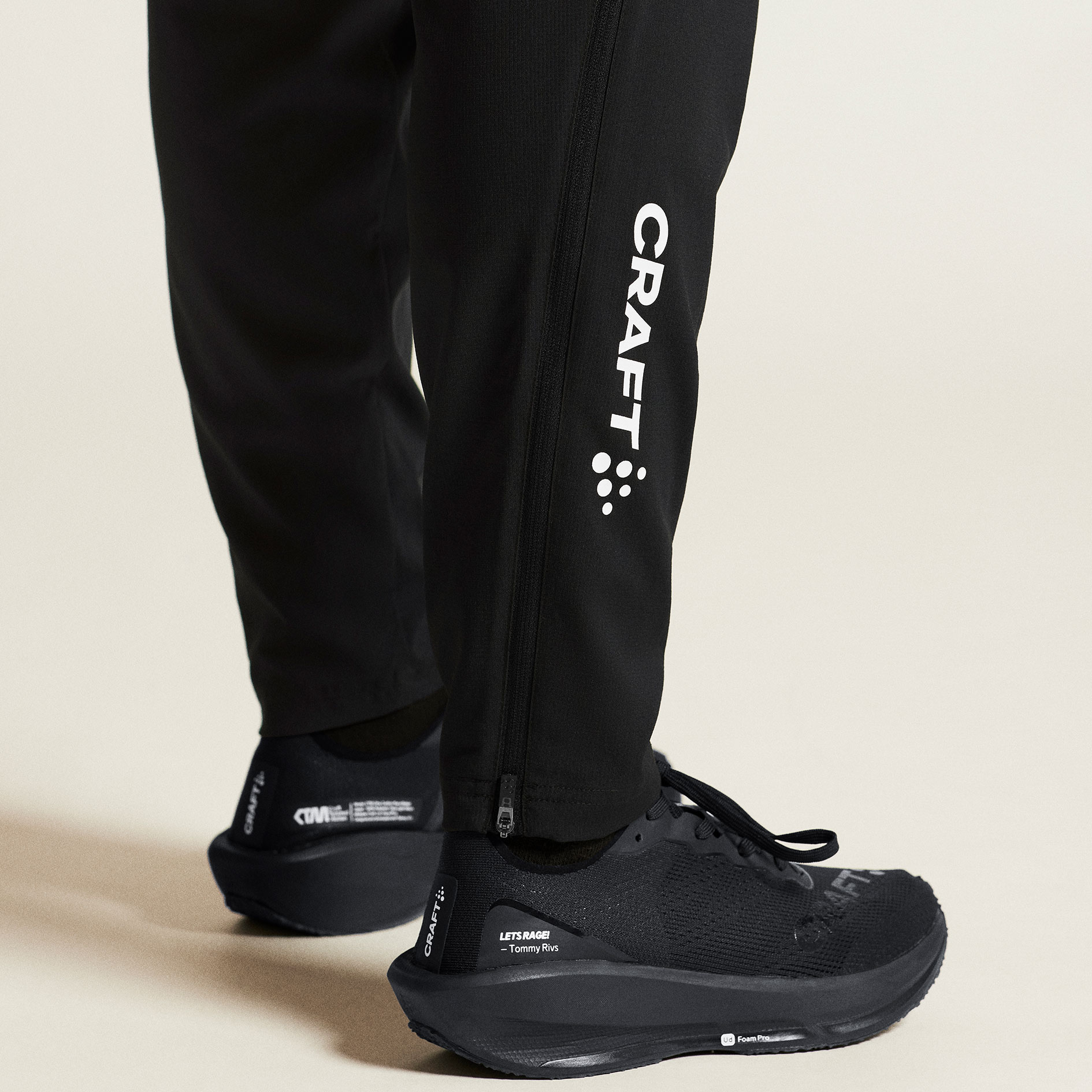 Craft Rush 2.0 Full Zip women's training pants, Black, large image number 6