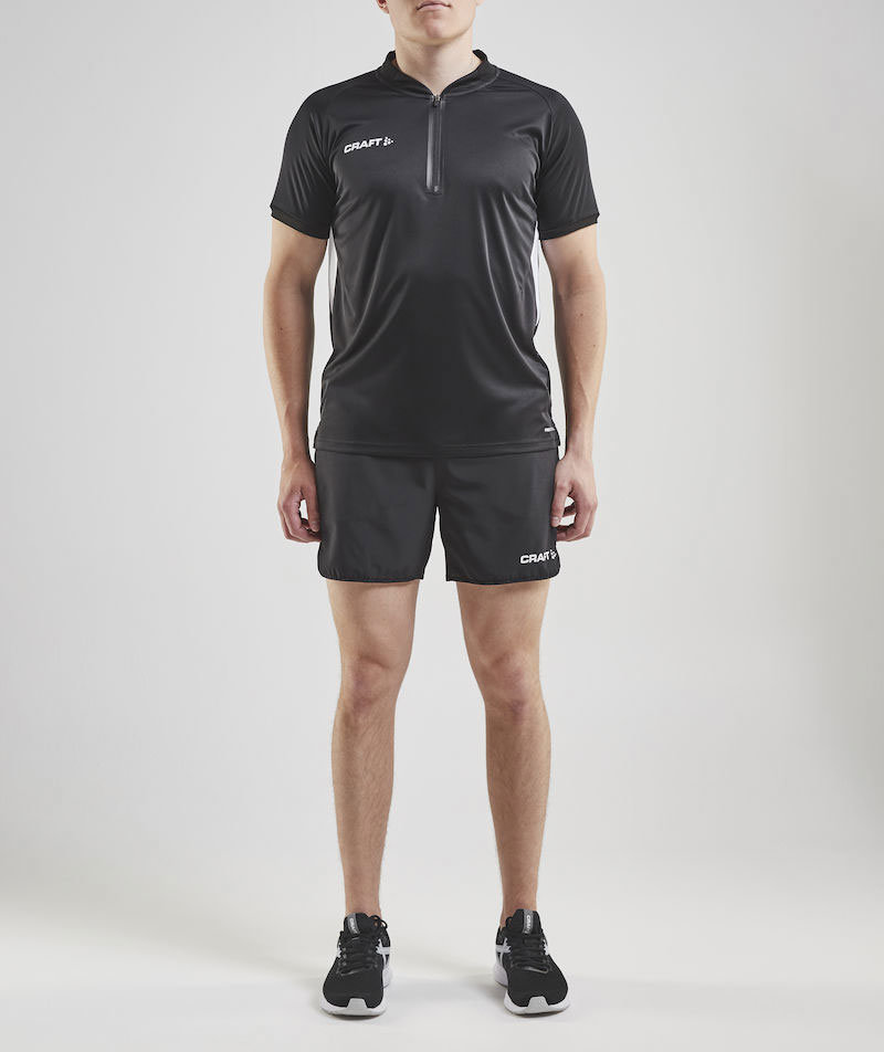 Craft Pro Control Impact polo T-shirt, Black/white, large image number 4