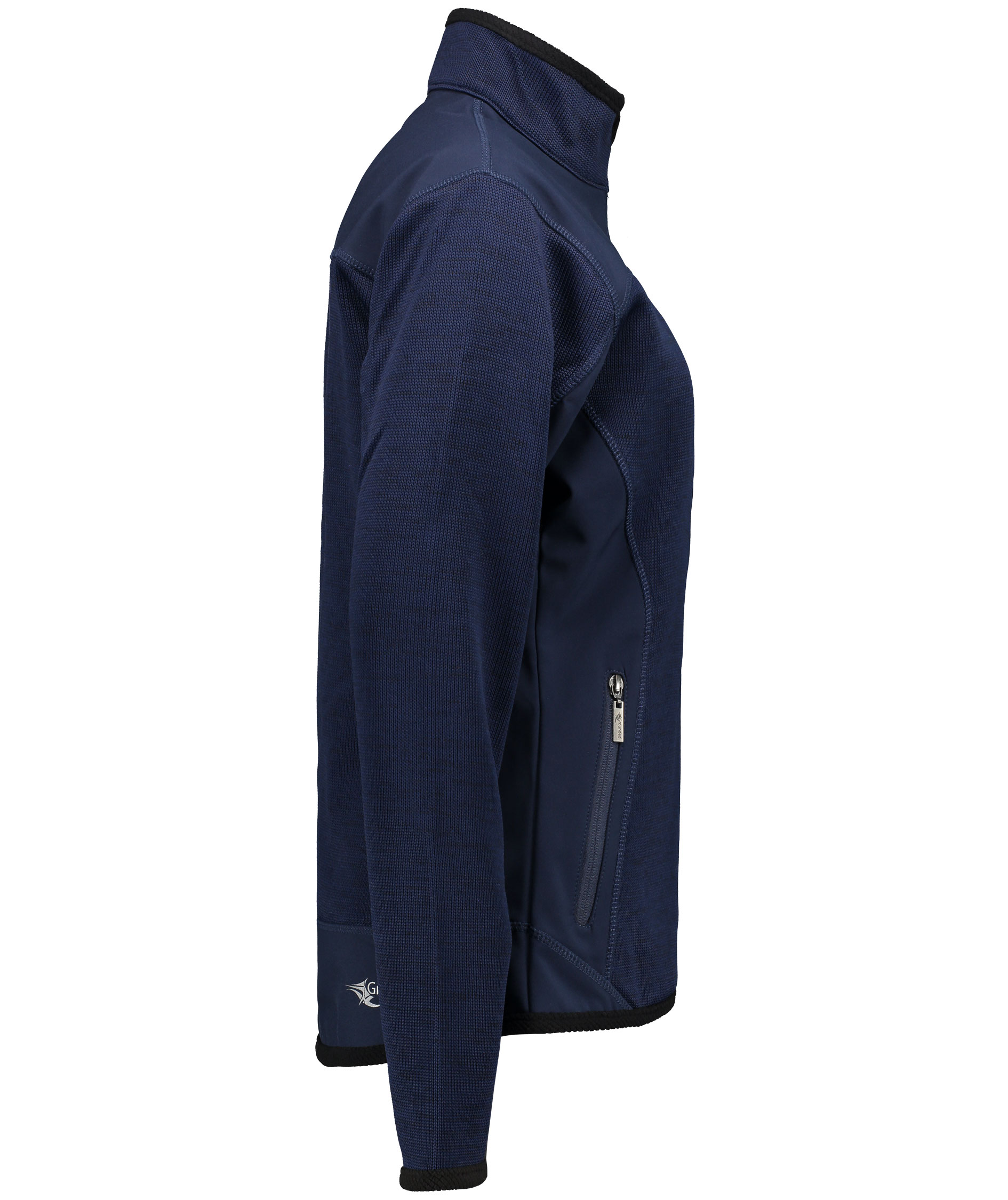 Grounded 7932 dame strikjakke, Navy, large image number 3