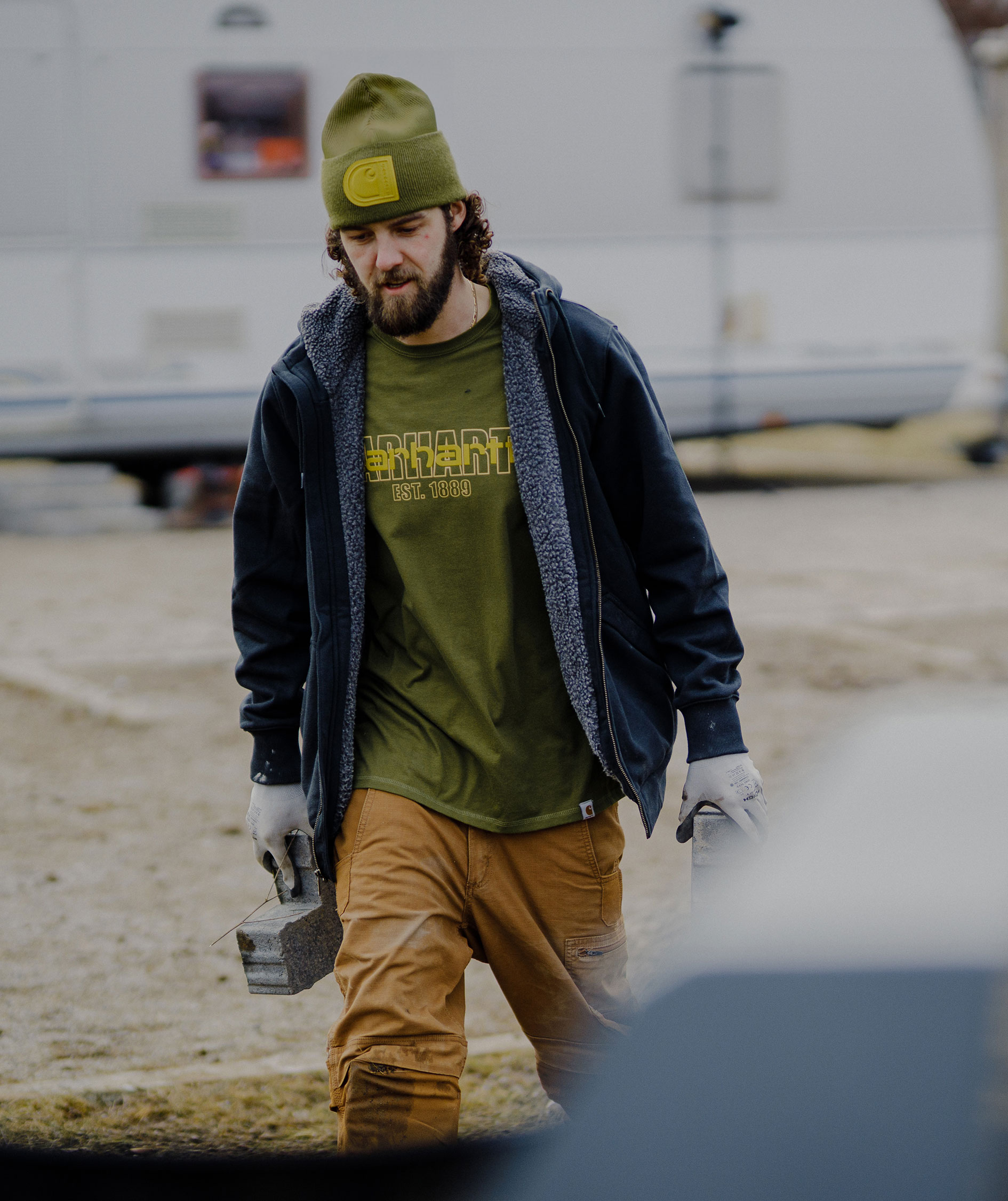 Carhartt Force Logo Graphic T-Shirt, Dark Bronzed Green