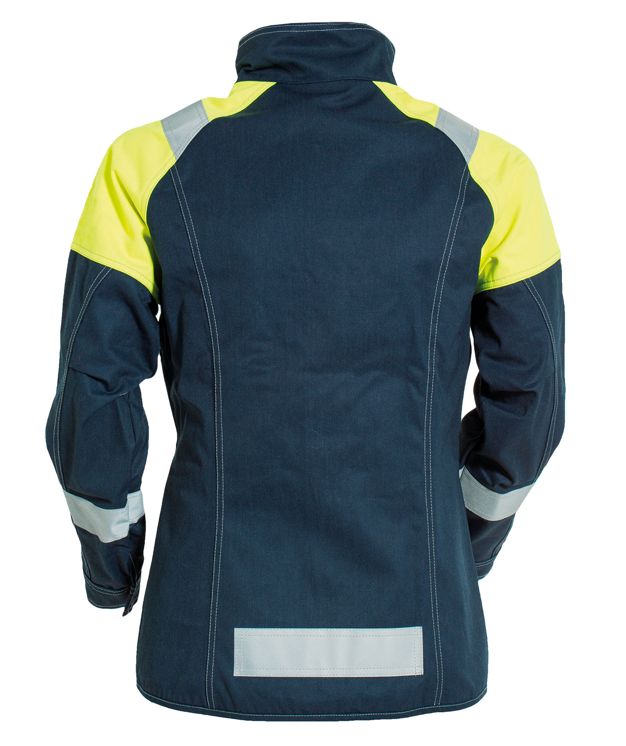 Tranemo Cantex 57 womens's work jacket, Hi-vis yellow/Marine blue