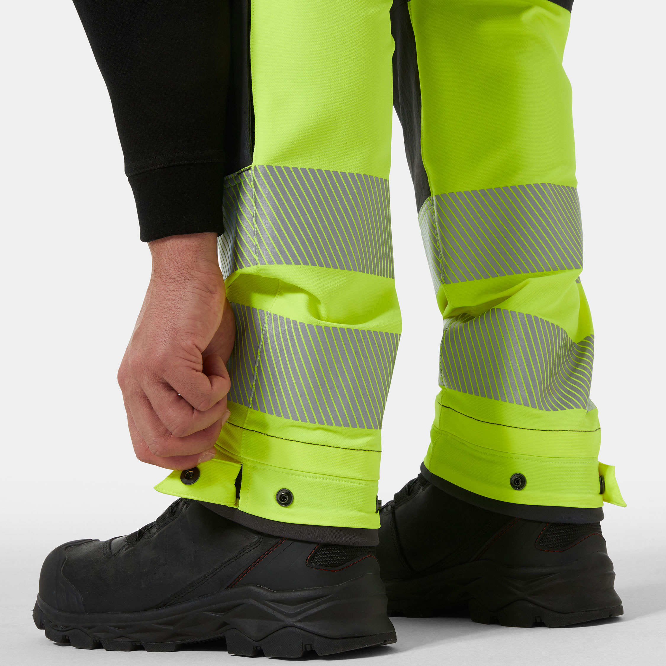 Helly Hansen ICU BRZ Connect&trade; work trousers full stretch, Hi-vis yellow/Ebony, large image number 8