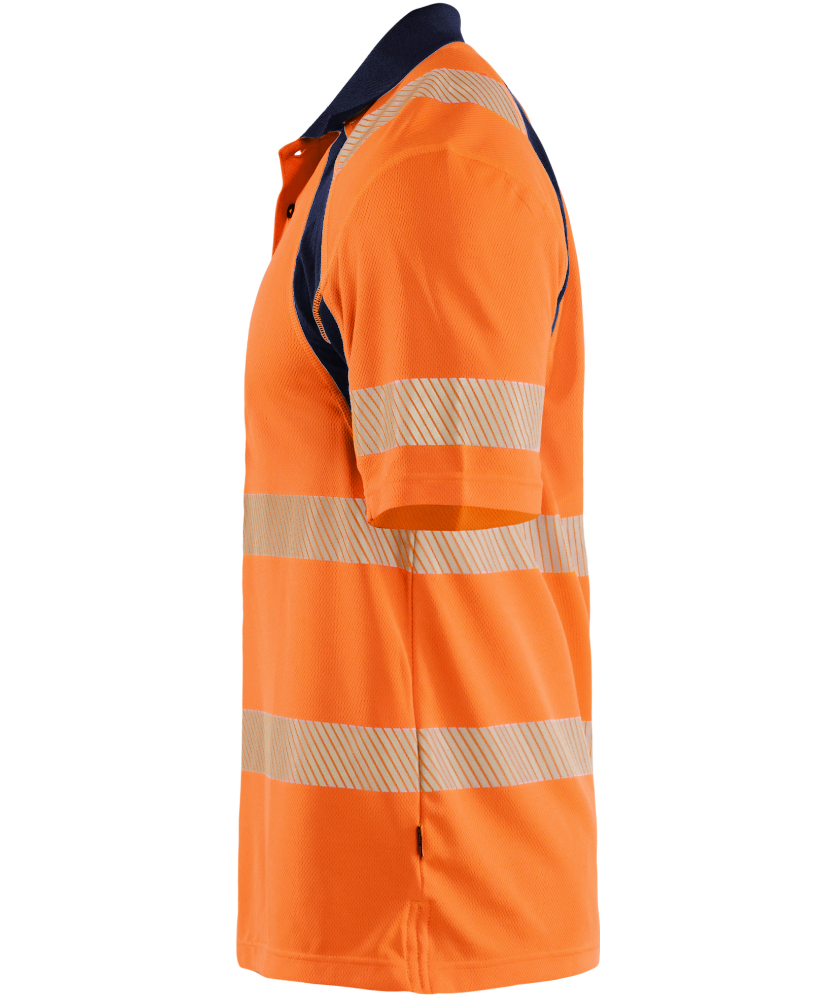 Bl&aring;kl&auml;der polo T-shirt, Hi-Vis Orange/Marine, large image number 4