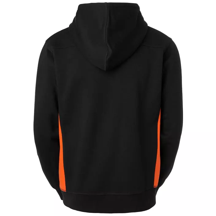 South West Franklin hoodie med blixtlås, Svart/Orange, large image number 2