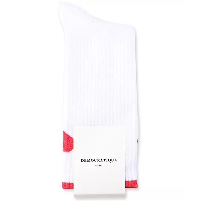 Democratique Athletique Classique socks, White/Red, White/Red, large image number 0