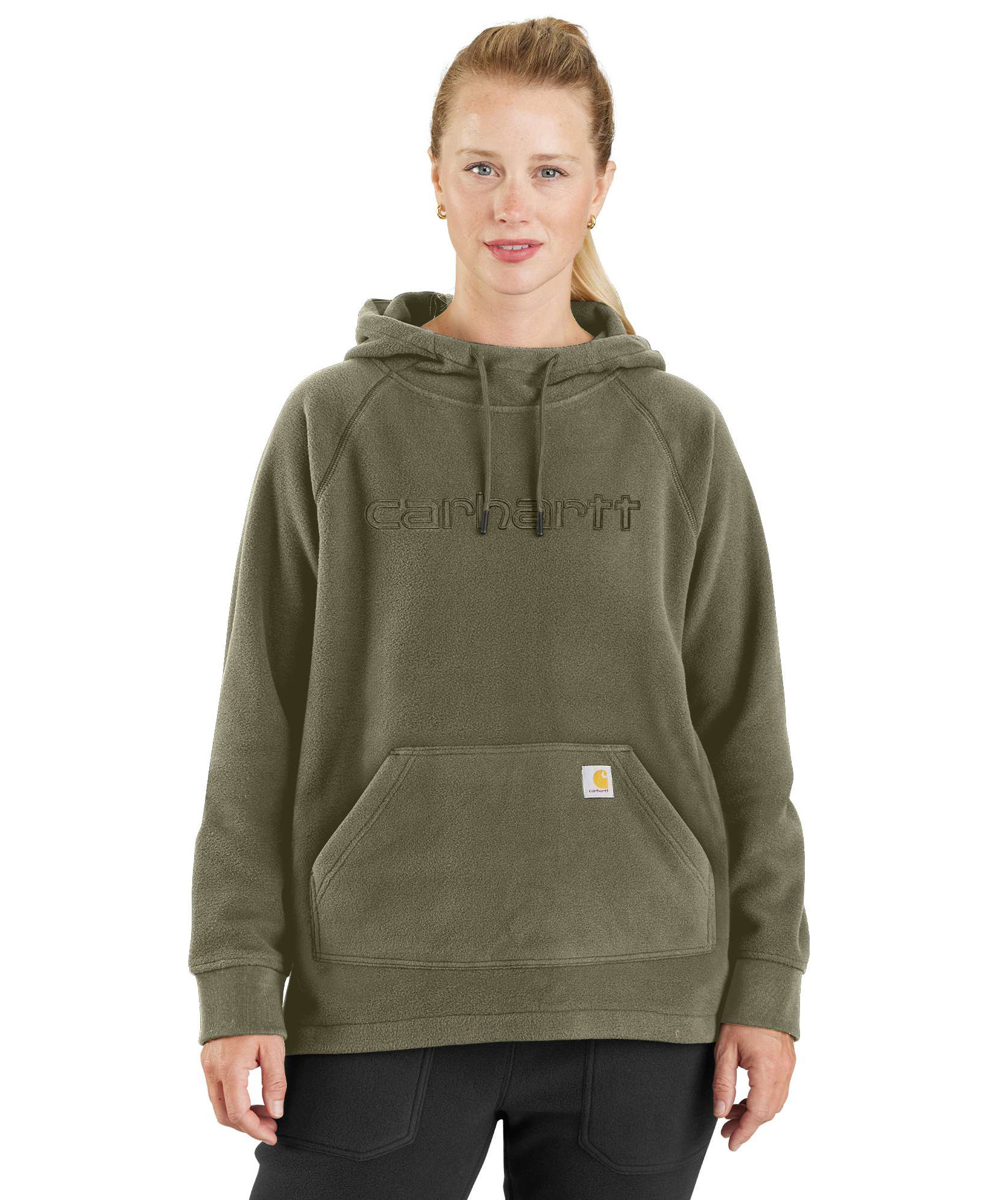 Carhartt Damen Fleece Hoodie, Dusty Olive Heather