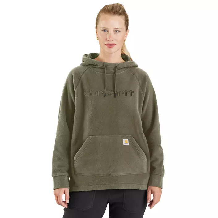 Carhartt dame fleece hettegenser, Dusty Olive Heather, large image number 1