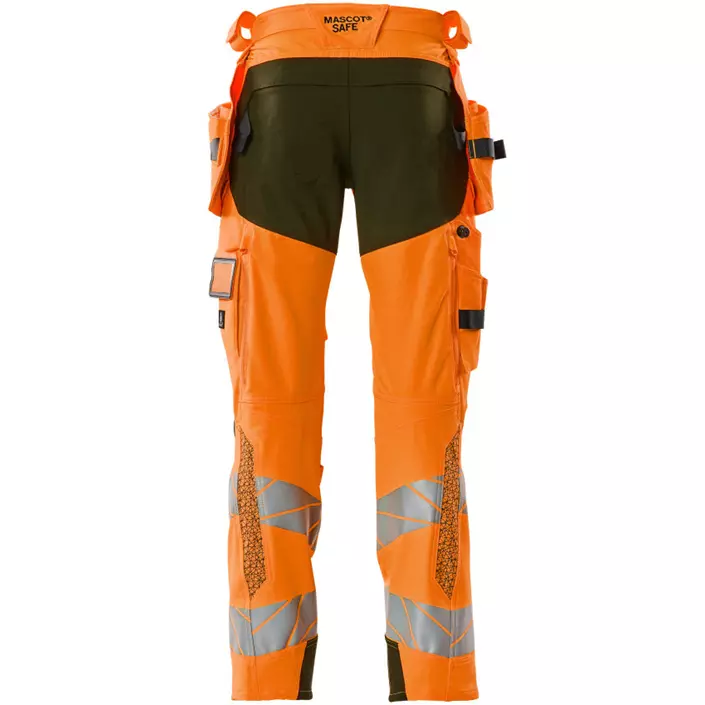 Mascot Accelerate Safe craftsman trousers Full stretch, Hi-Vis Orange/Moss, large image number 1