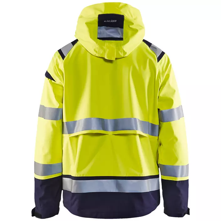 Blåkläder shell jacket, Hi-vis yellow/Marine blue, large image number 2