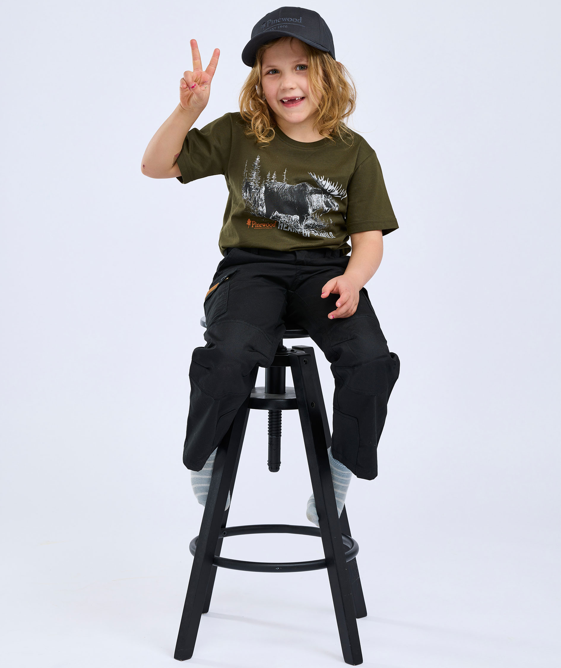 Pinewood&nbsp;Moose T-shirt til b&oslash;rn, Green, large image number 5