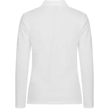 Clique Premium women's long-sleeved polo shirt, White