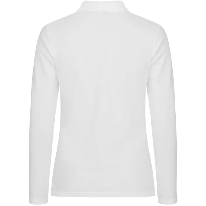 Clique Premium langærmet dame polo T-shirt, Hvid, large image number 1