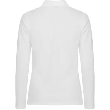 Clique Premium women's long-sleeved polo shirt, White