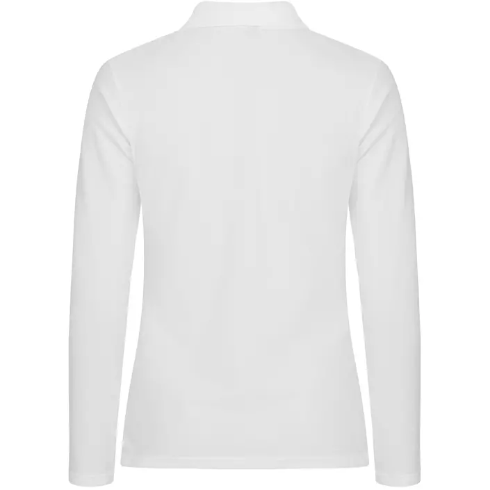 Clique Premium women's long-sleeved polo shirt, White, large image number 1