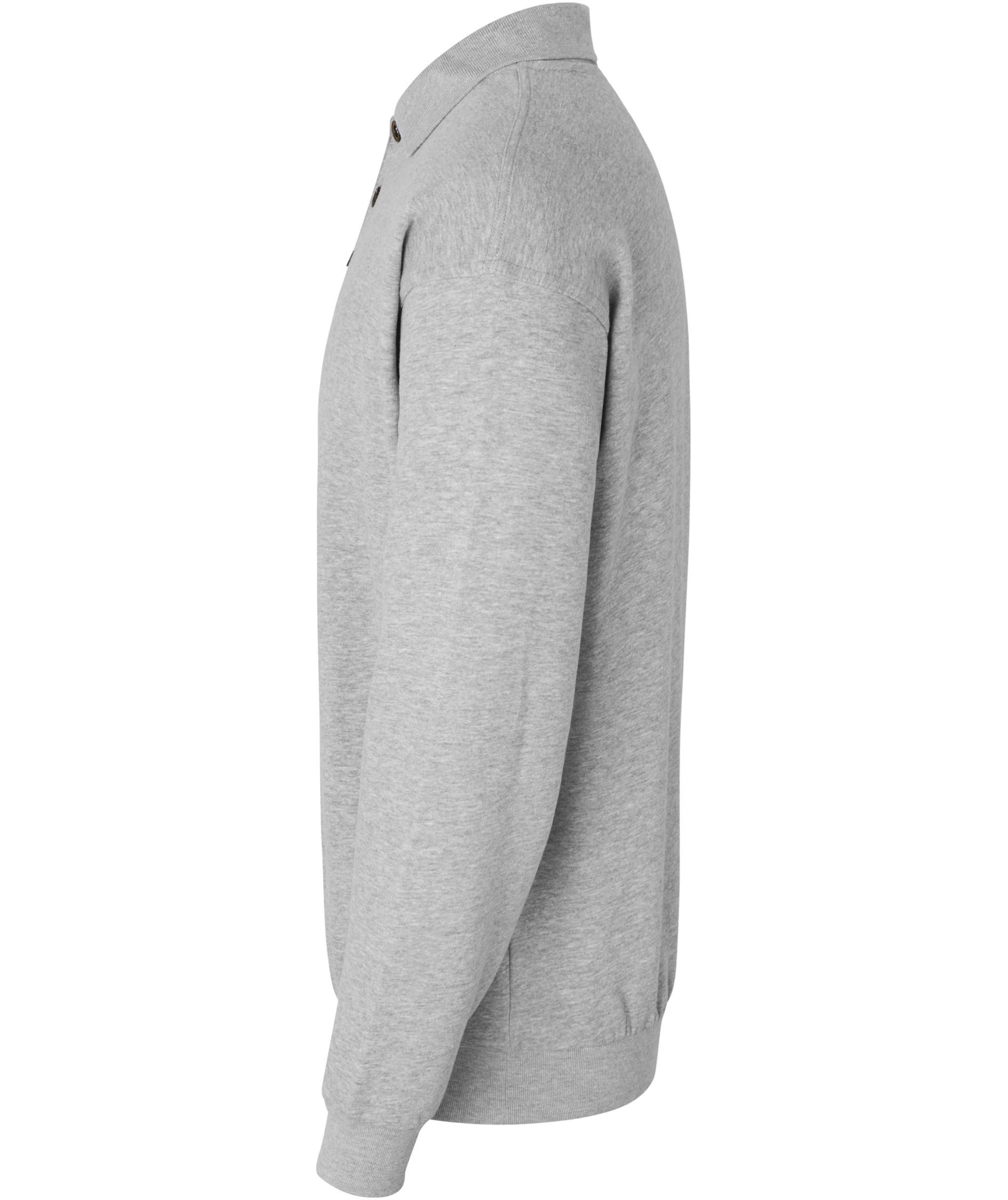 ID Game langermet polo T-skjorte, Gr&aring;&nbsp;Melange, large image number 2