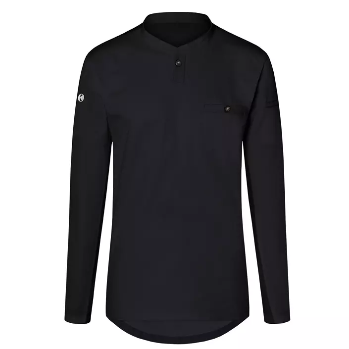 Karlowsky Performance long-sleeved Polo shirt, Black, large image number 0