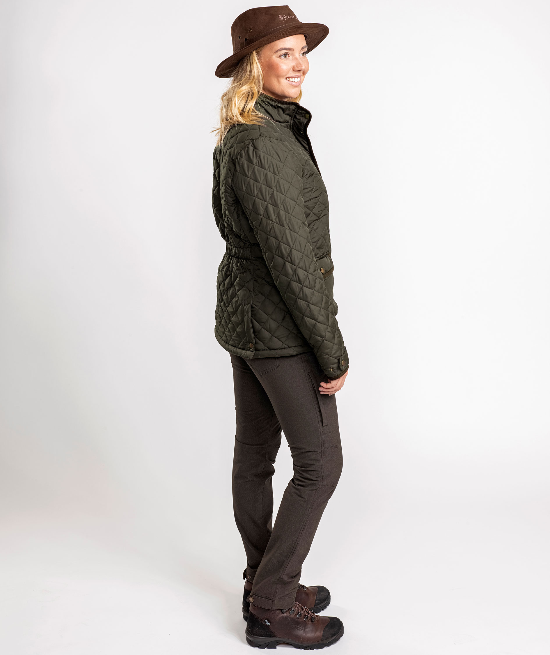 Pinewood Nydala Classic vatteret damejakke, Mosgr&oslash;n, large image number 3