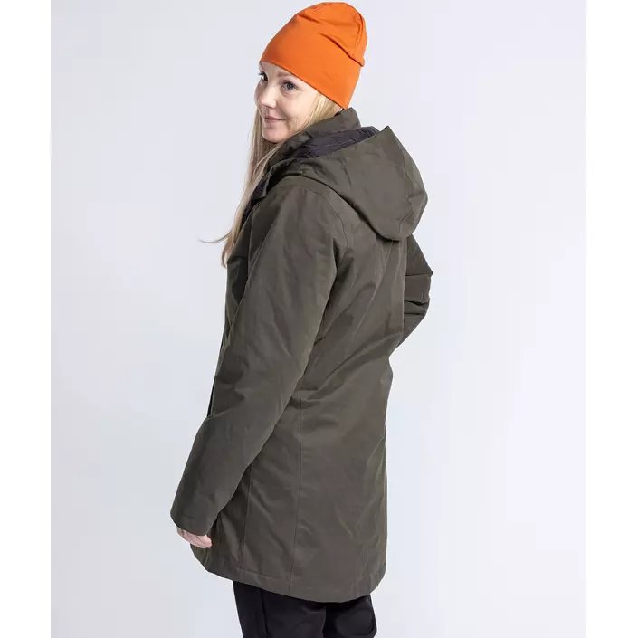 Pinewood dame vinter parkajakke, Dark Green, large image number 5