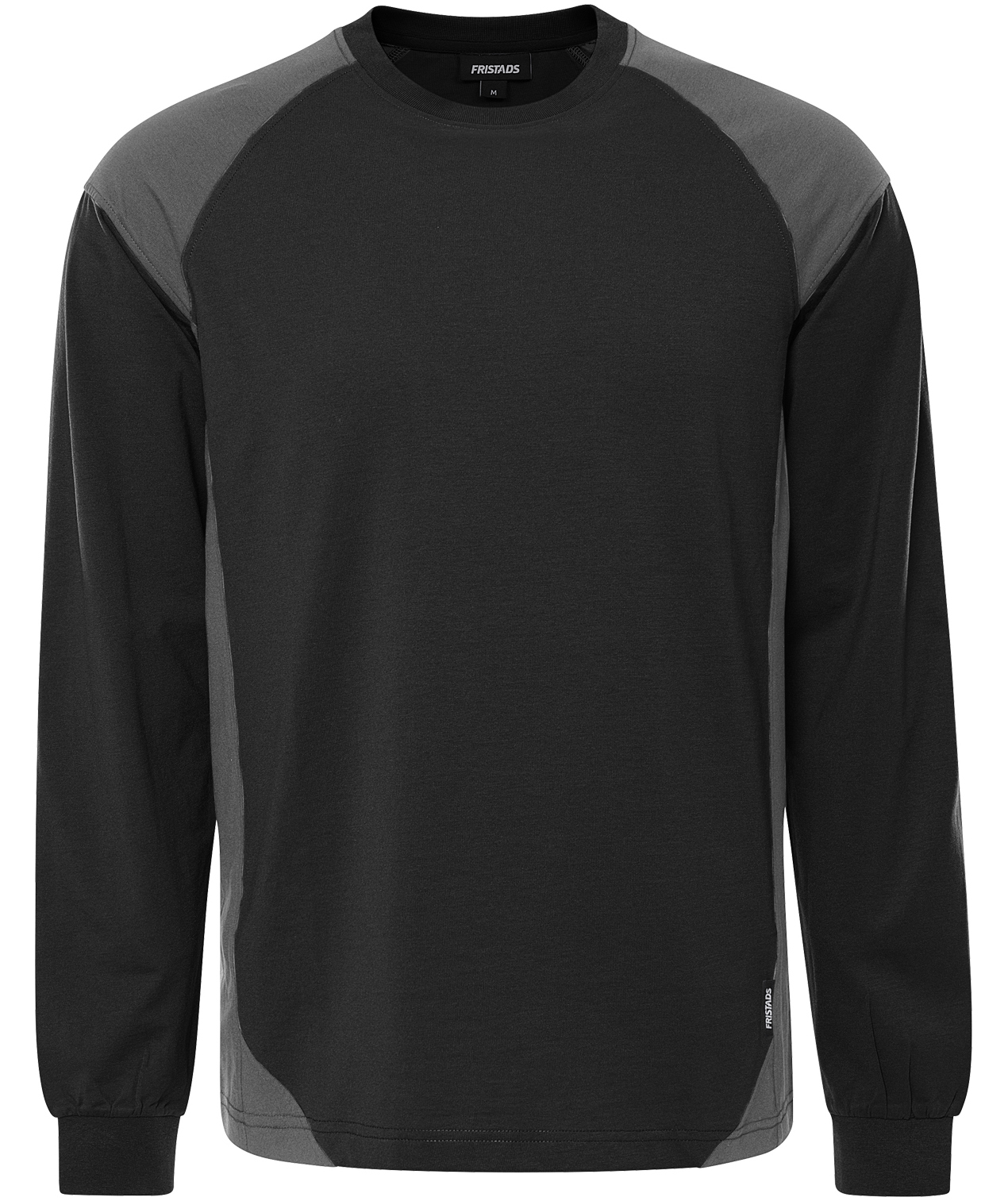 Fristads Heavy long-sleeved T-shirt 7071 GTM, Black/Grey, Black/Grey, swatch