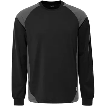 Fristads Heavy long-sleeved T-shirt 7071 GTM, Black/Grey